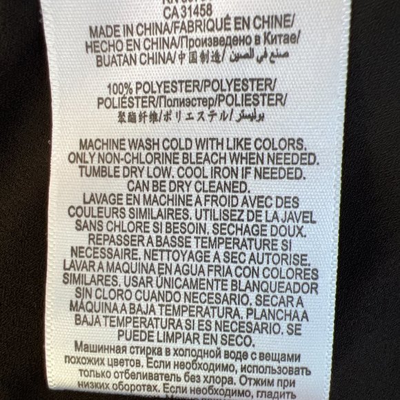 BCBGMaxAzria Open Back Jewel Beaded Embellished Georgette Blouse Black Size S - Picture 7 of 7